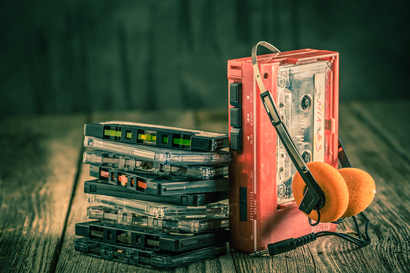 old cassette player
